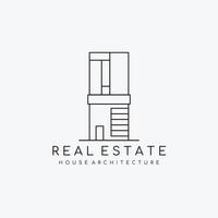plantilla de logotipo minimalista de bienes raíces. diseño del logo de la casa. ilustración vectorial vector