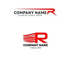 Set of Initial Letter R Fast Design Logo vector