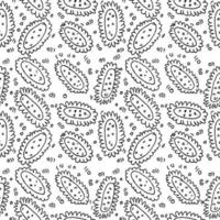 Seamless pattern with viruses. viruses icons on white background.  Doodle illustration with viruses icons vector