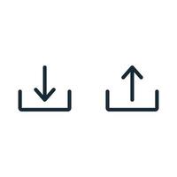 Download and Upload Arrow Icon Design Template Elements vector