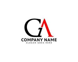 Initial Letter GA Logo Template Design vector