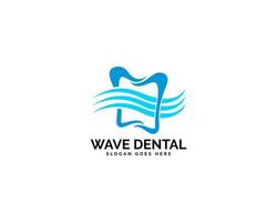 Wave Dental Teeth Logo Design Vector Template