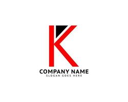 diseño de plantilla de logotipo de letra inicial k vector