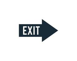 Exit Arrow Icon Design Template Elements vector