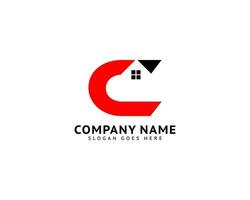 Initial Letter C House Real Estate Logo Design vector