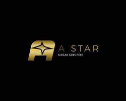 Letter A Star Logo Icon Design Template Elements Vector