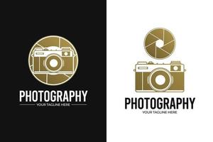 photography gold vector logo template