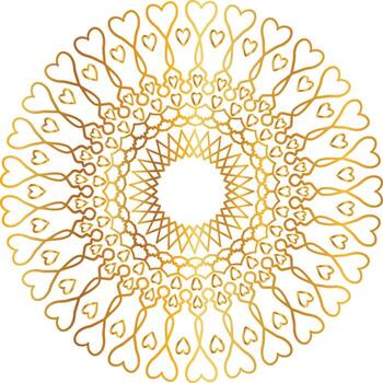 mandala pattern and background design with golden color, flower, texture, circle vector