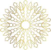 patrón de mandala y diseño de fondo con color dorado, flor, textura, círculo vector