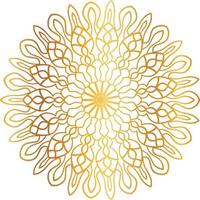 Golden Mandala design pattern, background, flower, decoration, circle, vector