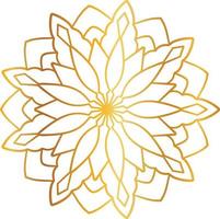 patrón de mandala y diseño de fondo con color dorado, flor, textura, círculo vector