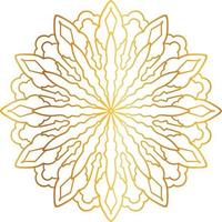 patrón de mandala y diseño de fondo con color dorado, flor, textura, círculo vector