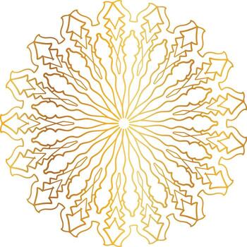 patrón de mandala y diseño de fondo con color dorado, flor, textura, círculo vector