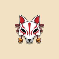 Japanese kitsune mask, Vector illustration eps.10