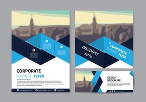 flyer business tempate for brochure annual report company vector