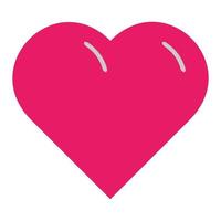 Pink heart with highlight icon vector