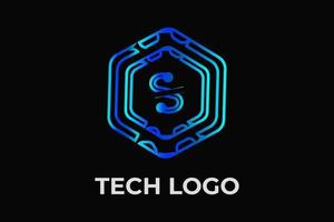 descarga gratuita de la plantilla de logotipo de tecnología corporativa empresarial de letra s vector