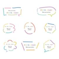 set of colorful speech bubbles vector