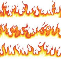 fire flames flat collection vector