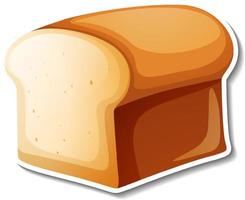 Isolated bread loaf in cartoon style vector