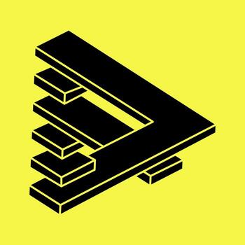 Optical illusion. Impossible shape. Optical art object. Geometric figures. vector