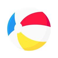 Bouncing beach ball flat style design vector illustration icon sign.