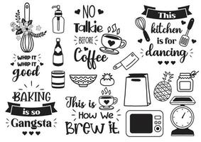kitchen quote illustration Vector for banner
