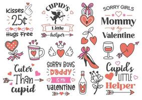 valentine quote illustration Vector for banner