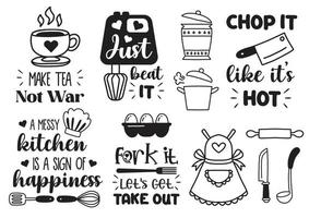 kitchen quote illustration Vector for banner