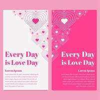 pink love valentines day social media story template vector