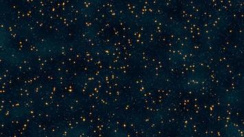 Bucle de partículas de estrellas brillantes. fondo de movimiento abstracto brillando partículas de oro. brillantes partículas brillantes con bokeh. fondo de año nuevo y navidad 2021. Animación de video en bucle de 4k sin problemas