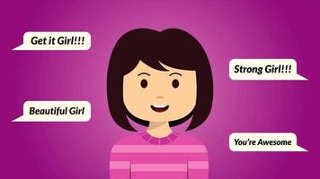 Animation of Girls supporting Girls video