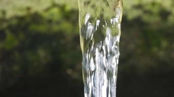 Water flows out of the tube slowly. Clear water flows naturally. video