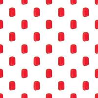 Suitcase on wheels pattern, cartoon style vector