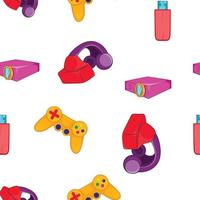 Electronic equipment pattern, cartoon style vector