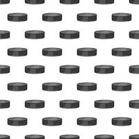 Hockey puck seamless pattern vector