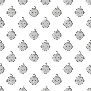 Babys face seamless pattern vector