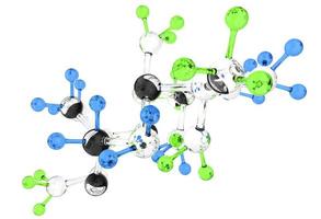 molécula vidrio 3d colores foto