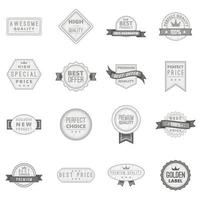 Premium quality label icons set vector