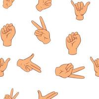 Gesture pattern, cartoon style vector