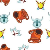 Medieval armor pattern, cartoon style vector