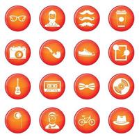 Hipster icons vector set