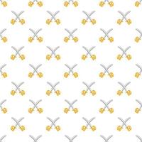 Toy swords pattern, cartoon style vector