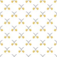 Toy swords pattern, cartoon style vector