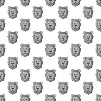 Head of a lion seamless pattern vector