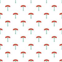 Sausage on fork pattern, cartoon style vector