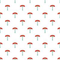 Sausage on fork pattern, cartoon style vector