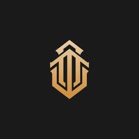 Initial AT TA Monogram Logo Template Vector Illustration Isolated in Black White Background