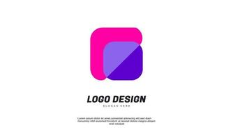 abstract infinity triangle squere flat concept for company bussiness and corporate design vector colorful