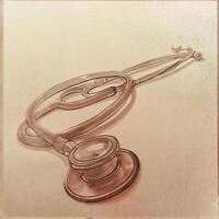 hand drawn stethoscope photo